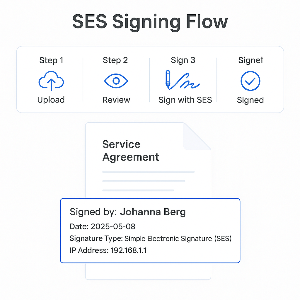SES signing flow